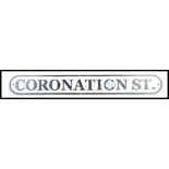 A reproduction wall hanging ' Cornishman ' railway train locomotive sign.