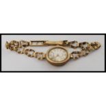 A 9ct gold / 375 marked ladies Geneve dress watch.