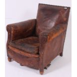 An excellent 1930's Art Deco French club armchair.