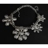 A large and impressive flower head choker necklace.