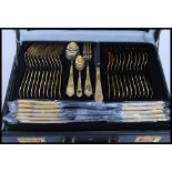 A good quality canteen of cutlery ( two tray ) complete in the presentation briefcase by  SBS