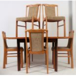 An excellent retro 1970's  solid teak wood G-Plan dining table Raised on squared legs with a good
