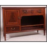 A good quality Edwardian mahogany inlaid sideboard dresser.