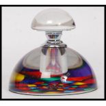 A 20th century studio art glass kaleidoscope perfume bottle,