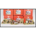 LILLIPUT LANE: A collection of 6x red boxed Lilliput Lane ceramic cottages - Cider Apple Cottage