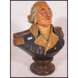 A large 20th century plaster bust of Lord Nelson. Depicting Nelson in a full bust, with hat removed.