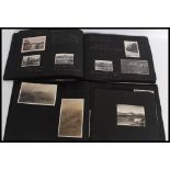 2 albums of black and white photograph albums one being entitled ' Scotland - A Holiday in the