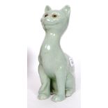 A West Country pottery figurine of a cat in the Galle style reputed to be Aller Vale.