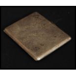 A Chinese mid century silver cigarette case believed to be by Lee Yee Hing.