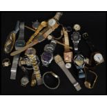 A collection of vintage watches to include retro digital wristwatches,