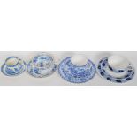 A collection of 19th century blue and white china to Royal Crown Derby Wilmot pattern,