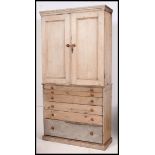 A stunning Victorian pine estate cupboard - specimen cabinet.