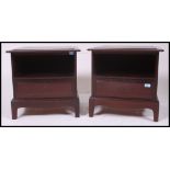 Pair of Stag Minstrel mahogany  bedside cabinets,