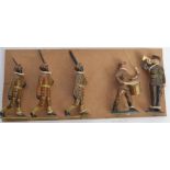 JOHILLCO: A set of 3x c1935 Johillco Abyssinian Infantry lead soldiers,