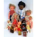 DOLLS: A good selection of assorted vintage plastic and vinyl dolls,