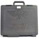 WARHAMMER: An original Games Workshop plastic carry briefcase containing a quantity of assorted
