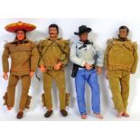 MARX LONE RANGER; A collection of 4x vintage Marx Toys Lone Ranger series loose action figures,