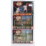 STAR WARS: A collection of 3x Hasbro Star Wars Episode One boxed playsets, each appearing unused.