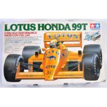 TAMIYA: An original vintage Tamiya 1:10 scale model car kit - Lotus Honda 99T - appears to be