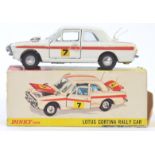 DINKY; An original vintage Dinky Toys diecast model 205 Lotus Cortina Rally Car,
