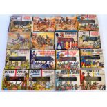 AIRFIX: A collection of 16x original Airfix plastic HO / 00 gauge military figures - each within