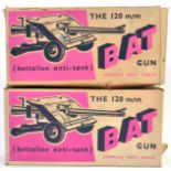 BRITAINS; 2x original vintage Britains military BAT Anti Tank Guns - both within the original boxes.