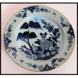An 18th century blue and white Delft cha