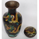 A Chinese cloisonné 'dragon' vase in the