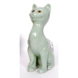 A West Country pottery figurine of a cat