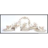 A pretty 19th century Victorian hand painted floral tea service,