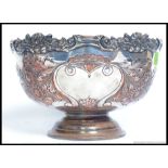 A silver plate on copper large vintage punch bowl. Stamped to the base for Lonsdale Plate.