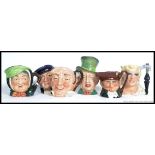 A collection of character jugs to include Captain Ahab by Beswick, Royal Doulton Old Charley D5420,