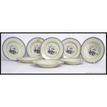 A set of eight  Woods and Sons Soo - Chow Vert De Mer dishes 25cm