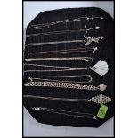 A good group of ten silver and white metal ladies necklaces to include Tiffany style marked 925 and