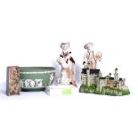 A mixed collection of ceramics to include Neuschwanstein Castle by Danbury Mint,