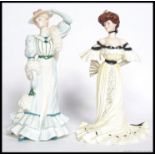 2 Coalport figurines from the Golden Age Series.