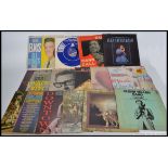 A small collection of vinyl long play records to include GI Blues Elvis,