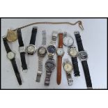 A collection of watches to include vintage Newmark 17 Jewels,Sekonda, pocket watch,