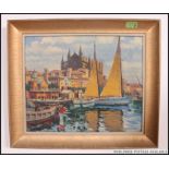 Bernard Ninnes (1899-1971) England. Original oil painting entitled Palma De Mallorca.