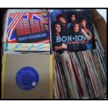 A large collection of 45rpm vinyl single records dating fro the 1960's,