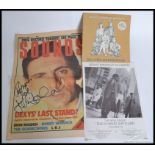 Dexys Midnight Runners - Three signed pieces of music memorabilia to include a Sounds magazine