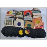 A collection of 45rpm vinyl singles dating from the 1960's to include Lopnnie Donegan, The Turtles,