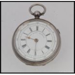 A late Victorian 19th century ' Centre Seconds Chronograph ' pocket watch.