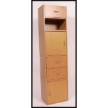 2 sets of contemporary light oak bedside cabinets.