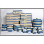 An extensive collection of TG Green blue and white china.