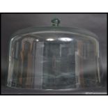 A very large Victorian 19th century glass cloche,