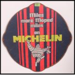 A 1970's original retro Michelin tyres wall advertising sign of wooden construction ' Miles More