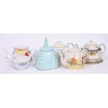 A collection of teapots to include Art Deco Circle Pottery, Ye Daintee Lady, Gibons,