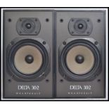 A pair of Delta 30.L Wharfdale speakers, both without front covers.