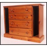 A contemporary pine cd cabinet - side hall cabinet.